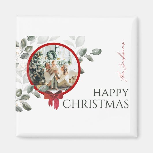 Wishes Christmas Card Magnet (Vorne)