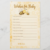 Wishes For Baby - Baby Shower Activity Game Briefpapier (Vorderseite)