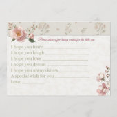 Wishes for Baby Card Invitation Insert  (Rückseite)