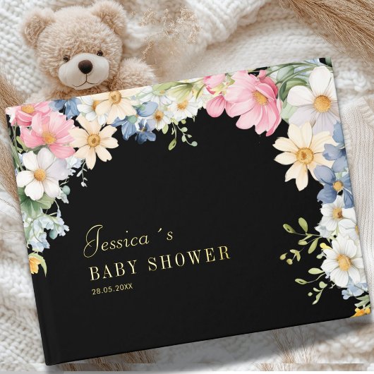 Wishes for Baby! Wildflower, Baby Shower Gästebuch