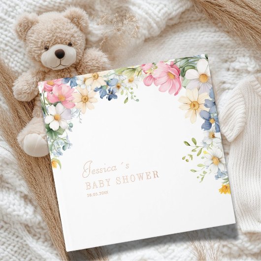 Wishes for Baby! Wildflower, Baby Shower Gästebuch