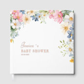 Wishes for Baby! Wildflower, Baby Shower Gästebuch (Vorderseite)
