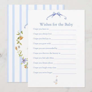 wishes for the baby blue hinweiskarte