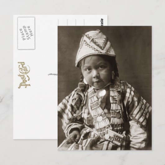 Wishham-Indianerkind Postkarte (Vorne/Hinten)