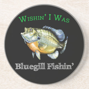 Wishin I was Bluegill Fishin Getränkeuntersetzer