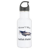 Wishin ich war Catfish Fishin Edelstahlflasche (Vorderseite)