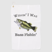 Wishin war ich Bass Fishing Handtuch (Vorderseite)