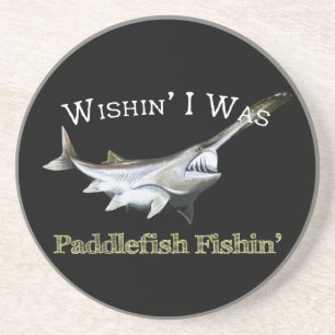 Wishin zu Paddlefish Fishin Getränkeuntersetzer