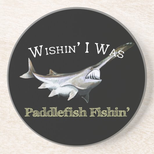 Wishin zu Paddlefish Fishin Getränkeuntersetzer (Vorne)