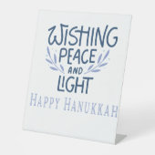 wishing a happy Hanukkah Sockelschild (Vorderseite)