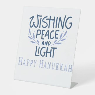 wishing a happy Hanukkah Sockelschild
