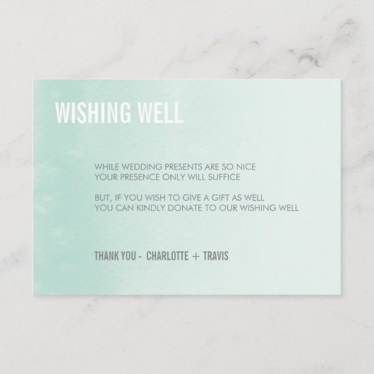 WISHING GUT CARD :: Ober Aquarellmalz Begleitkarte (Rückseite)