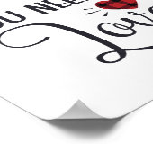 Wishing Happy Valentines Day Poster (Ecke)