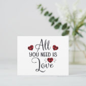Wishing Happy Valentines Day Postkarte (Stehend Vorderseite)