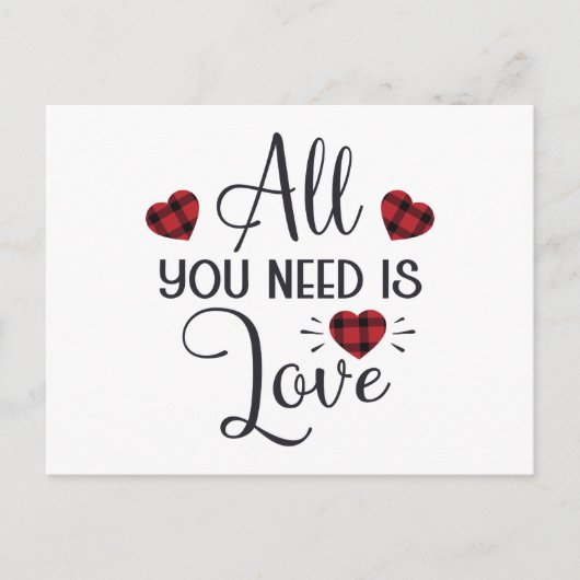 Wishing Happy Valentines Day Postkarte (Vorderseite)