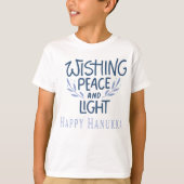 Wishing peace and light Happy Hanukkah T-Shirt (Vorderseite)