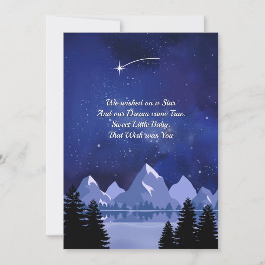 Wishing Star Night Sky Baby Shower Invitation (Vorderseite)