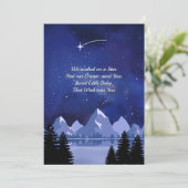 Wishing Star Night Sky Baby Shower Invitation (Stehend Vorderseite)