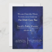 Wishing Star Night Sky Baby Shower Invitation (Rückseite)