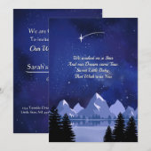 Wishing Star Night Sky Baby Shower Invitation (Vorne/Hinten)