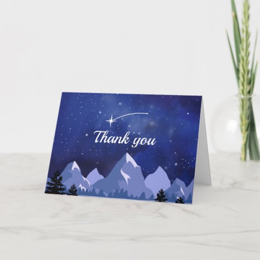 Wishing Star Night Sky Dankeskarte (Vorderseite)
