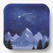 Wishing Star Night Sky Pappteller (Vorderseite)