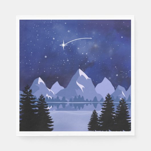 Wishing Star Night Sky Serviette (Vorderseite)