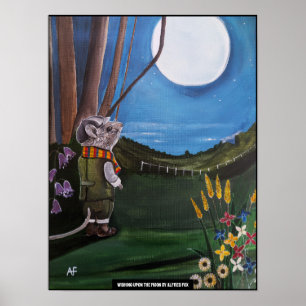 Wishing Upon The Moon Gemälde von Alfred Fox Poster