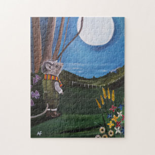 Wishing Upon The Moon Gemälde von Alfred Fox Puzzle