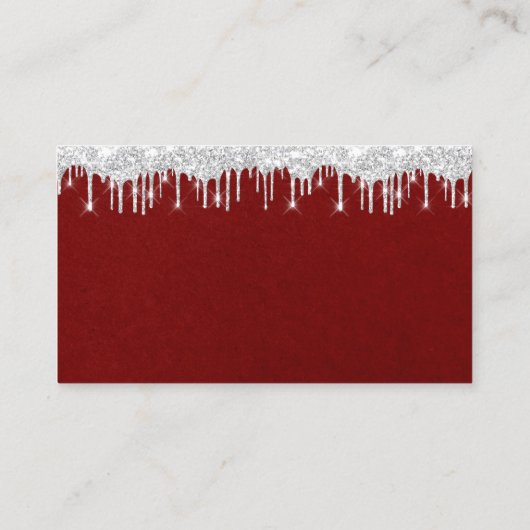 Wishing Well For Wedding Invitation Red Wine Visitenkarte (Rückseite)