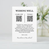 Wishing Well Wedding QR Code Enclosure Card Begleitkarte (Stehend Vorderseite)