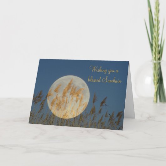 Wishing you a blessed Samhain Karte (Vorderseite)