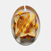 Wishing you a Cheesy Christmas | funny  Ornament Aus Metall (Vorderseite links)