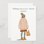 Wishing you a cozy Advent season Dankeskarte (Vorne/Hinten)