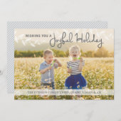 Wishing you a Joyful Holiday Feiertagskarte (Vorne/Hinten)