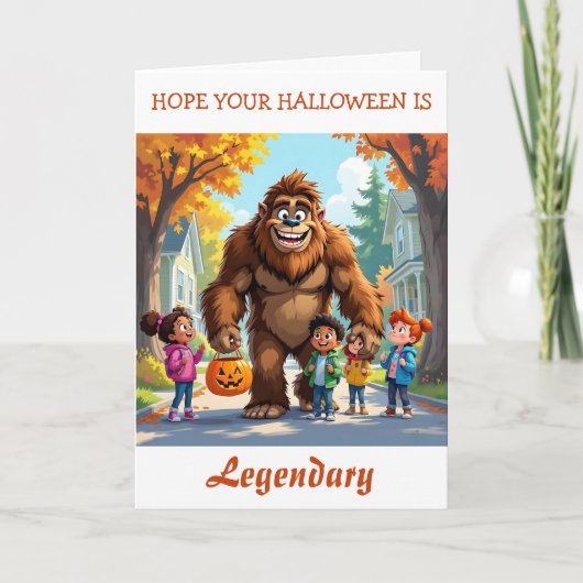 Wishing you a Legendary Halloween! | Bigfoot Karte (Vorderseite)
