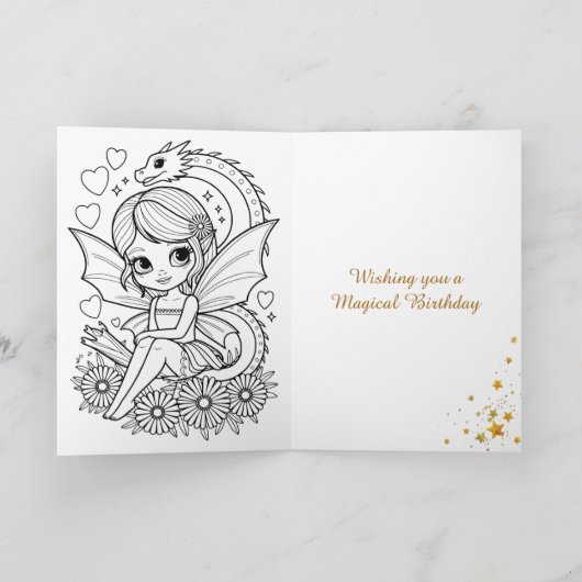 Wishing you a Magical Birthday | Fairy Karte (Innenseite)