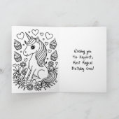 Wishing you a Magical Birthday | Fairytale Girl's Karte (Innenseite)