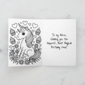 Wishing you a Magical Birthday Niece | Fairytale Karte (Innenseite)