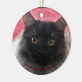 Wishing you a Merry Christmas black silver ragdoll Keramik Ornament (Links)
