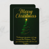 - "Wishing You a Merry Christmas" Dankeskarte (Vorne/Hinten)