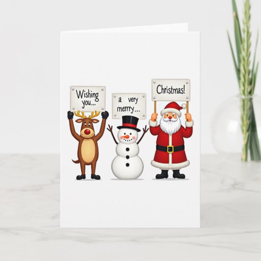 Wishing You A Very Merry Christmas Card Karte (Vorderseite)