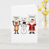 Wishing You A Very Merry Christmas Card Karte (Gelbe Blume)