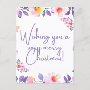 Wishing You a Very Merry Christmas Pillow - Cozy S Postkarte