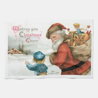 Wishing You Christmas Cheer by Ellen Clapsaddle Geschirrtuch