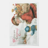 Wishing You Christmas Cheer by Ellen Clapsaddle Geschirrtuch (Vertikal)