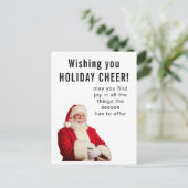 Wishing you HOLIDAY CHEER Postkarte (Stehend Vorderseite)