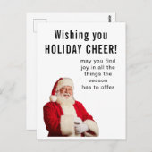 Wishing you HOLIDAY CHEER Postkarte (Vorne/Hinten)