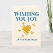 Wishing You Joy Versatile Custom Typography Karte (Vorderseite)