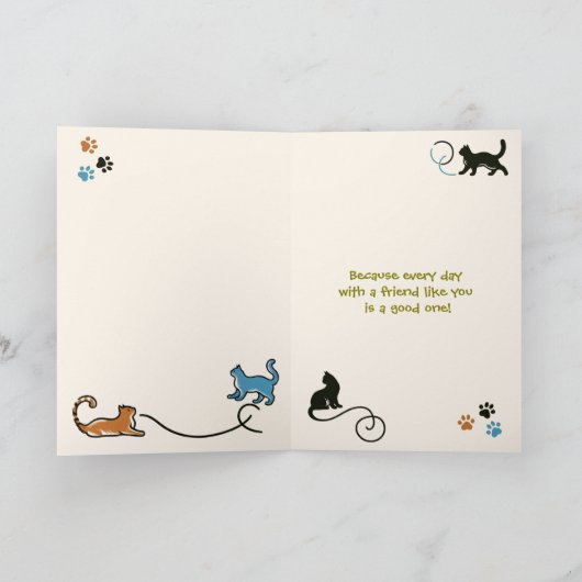 Wishing You The Best Friendship Birthday Any Day Karte (Innenseite)